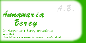 annamaria berey business card